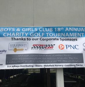 Banner: Boys & Girls Club 18th Annual Charity Golf Tournament