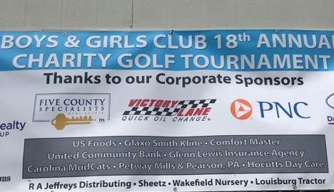 Banner: Boys & Girls Club 18th Annual Charity Golf Tournament